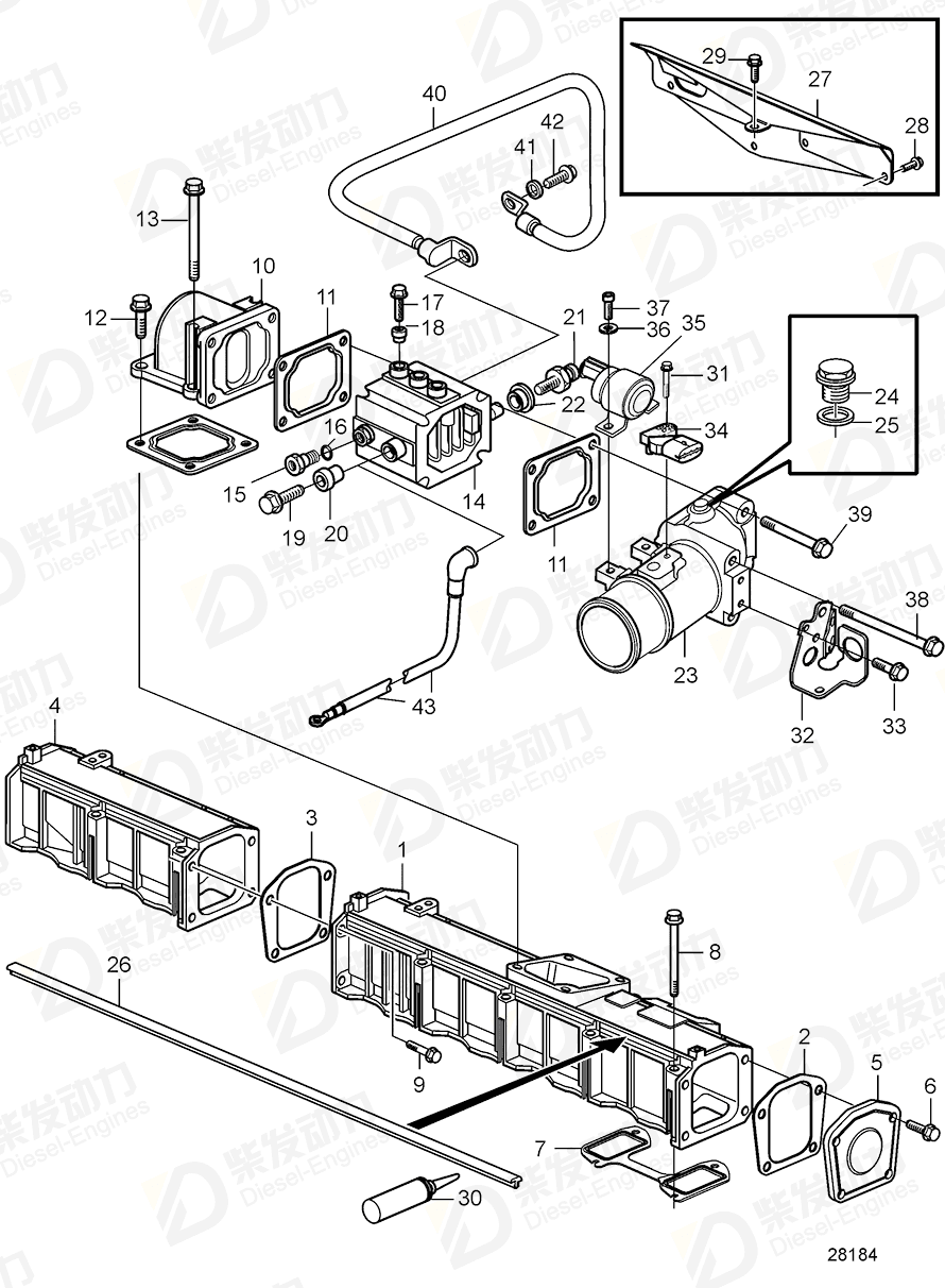 VOLVO Flange screw 60110707 Drawing